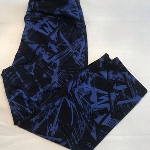 Old Navy Active Go Dry Black/blue Capri Yoga